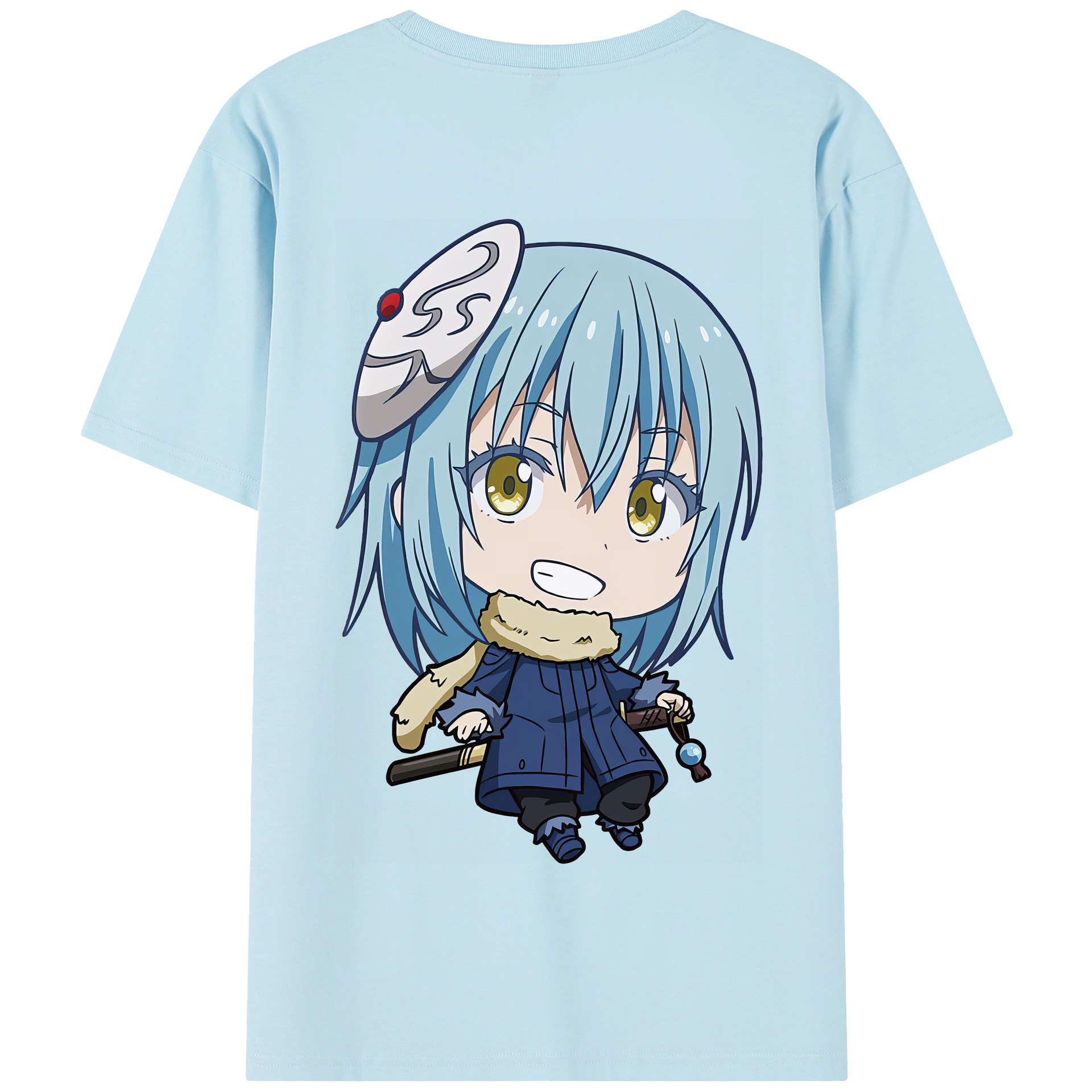 （画像用） 転スラ Regarding Reincarnated to Slime 綿100％半袖Tシャツ（背面プリント）